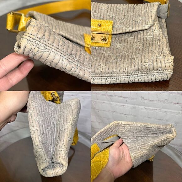 LOUIS VUITTON Alligator-Trimmed Motard Shoulder Bag Buttery Leather exotic - Picture 11 of 17